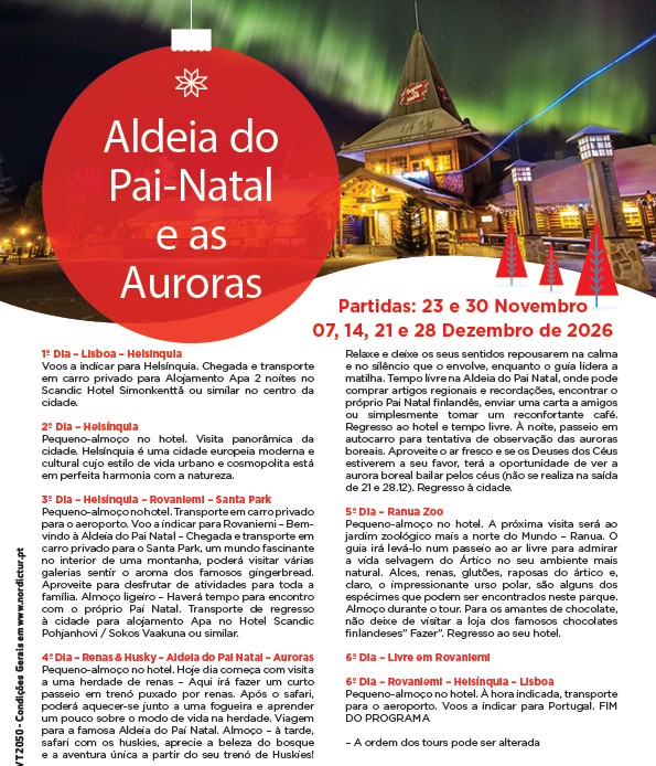 Aldeia do Pai Natal e as Auroras